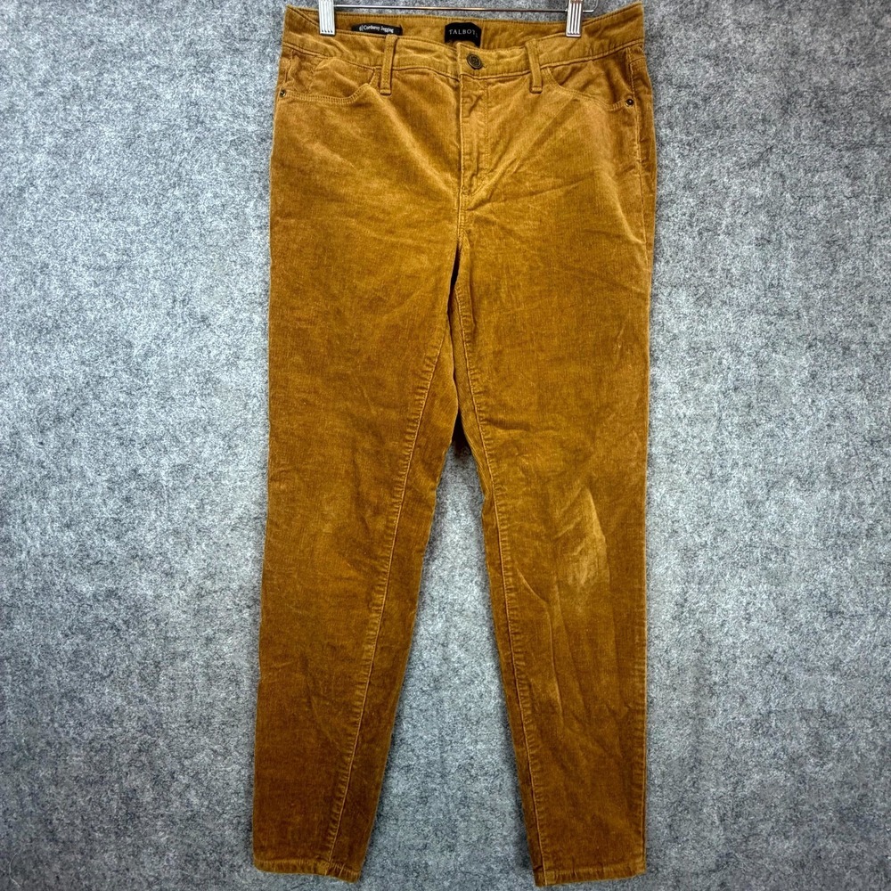 Talbots Jeggings Pants Women 6 Brown Corduroy Cotton Stretch Mid Rise Skinny Leg